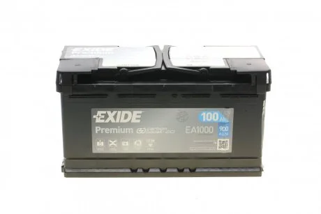 Акумулятор  12В 100Ач/900A (EN) PREMIUM R+ (353x175x190, B13) EXIDE EA1000