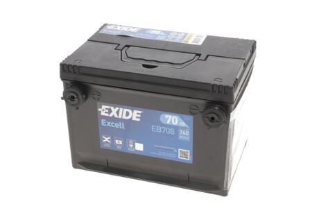 Стартерная аккумуляторная батарея EXIDE EB708