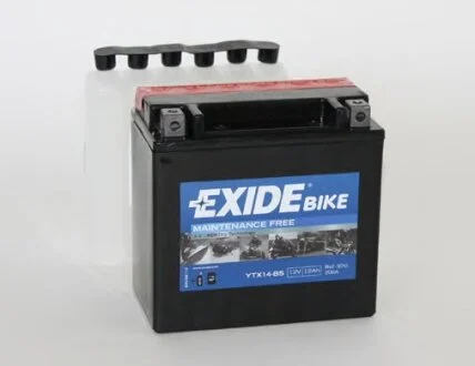 Мото акумулятор AGM 12Ah 200A L+ EXIDE YTX14-BS