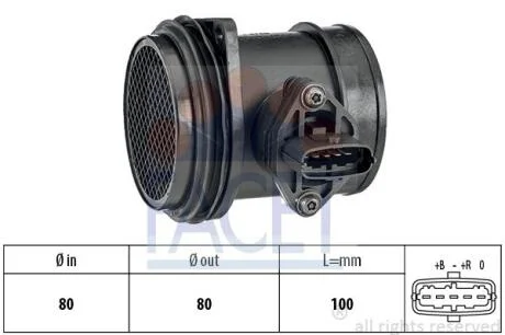 Витратомір повітря Ford Kuga/Mondeo/S-Max 2.5 Turbo 06-> FACET 101332