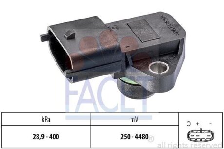 Датчик тиску повітря, регулювання висоти FACET 10.3249