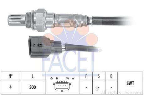 Датчик кисню Captur 0.9 Tce, 1.2 Tce (13-) FACET 10.8094