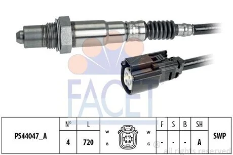 Датчик кислорода (лямбда-зонд) нижний Ford Focus III (10-) 2.0 Gdi Fac FACET 10.8364