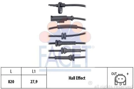 Датчик швидкості (ABS) FACET 21.0140