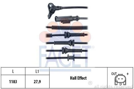 Датчик швидкості (ABS) FACET 210166