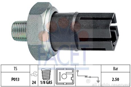 Датчик давления масла FACET 70160