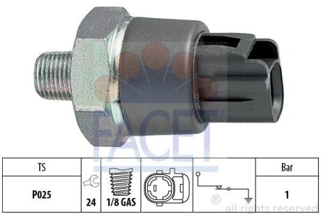 Датчик давления масла FACET 70188