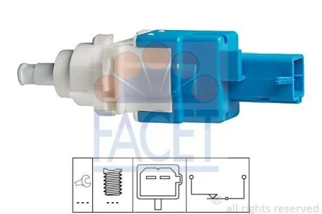 Выключатель фонаря сигнала торможения FACET 7.1209