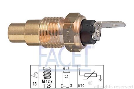 Датчик температуры охлаждающей жидкости Nissan Sunny, Almera, Primera 92- FACET 7.3223