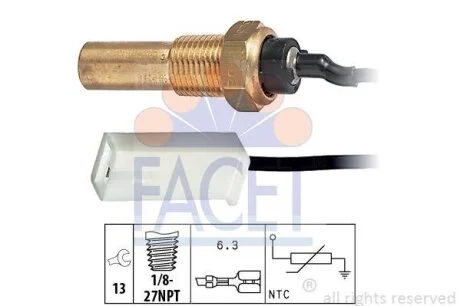 Температурний датчик охолоджувальної рідини FACET 7.3250