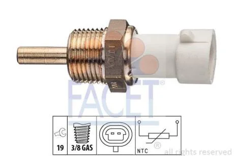 Датчик температури CHEVROLET LACETTI/EPICA/CAPTIVA 2.0D 05- FACET 7.3335