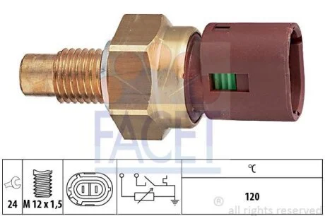 Датчик, температура охолоджуючої рідини FACET 7.3549