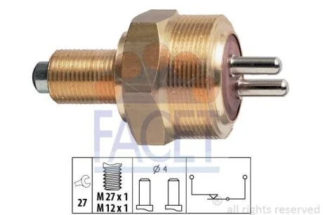 Вимикач, фара заднього ходу FACET 7.6100