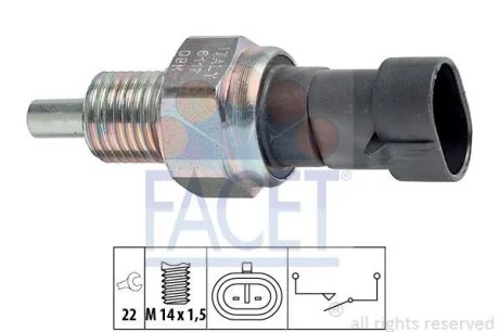 Выключатель, фара заднего хода FACET 76117