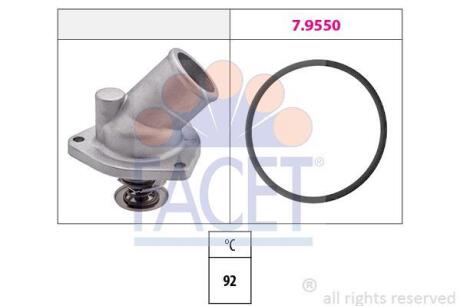 Термостат Opel Astra F/Vectra A 1.6-2.0i 16V -98 (92 C) FACET 78196