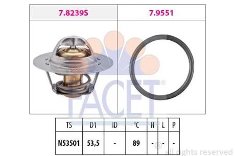 Термостат Kangoo 1.9D/Master 1.9dTi 00> FACET 78239