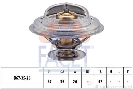 Термостат BMW 3(E36)/5(E39) 1.6-2.8 i 89-00 (92C) з прокладкою FACET 78302S