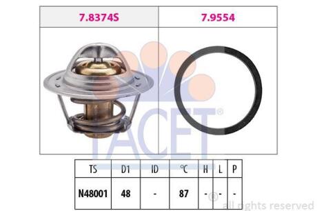 Термостат LACETTI/LANOS 1.3-1.8 97- FACET 78374