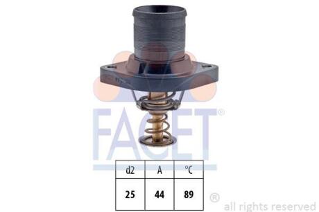 Термостат Peugeot Expert/Citroen C4/C5 1.8-2.0 16V 99- (89C) з корпусом FACET 78423