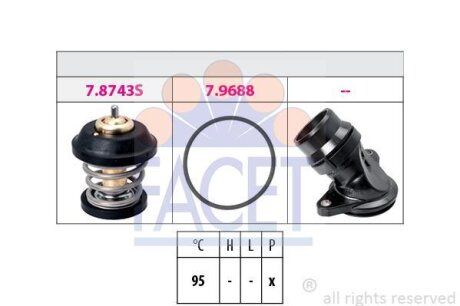 Термостат с корпусом AUDI: A3 A3 Sportback SEAT ALTEA ALTEA XL FACET 78743K