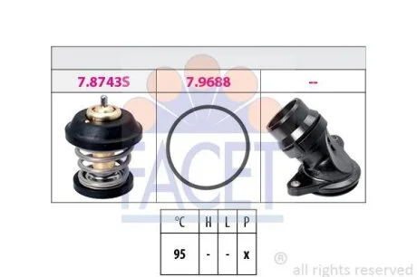 Термостат с корпусом AUDI: A3 A3 Sportback SEAT ALTEA ALTEA XL FACET 78743K (фото 1)