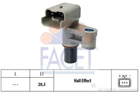 Датчик положения распредвала Citroen Jumper/Jumpy / Fiat Ducato/Scudo / Peugeot Boxer/Expert 2.0 i 00-&gt, FACET 9.0462