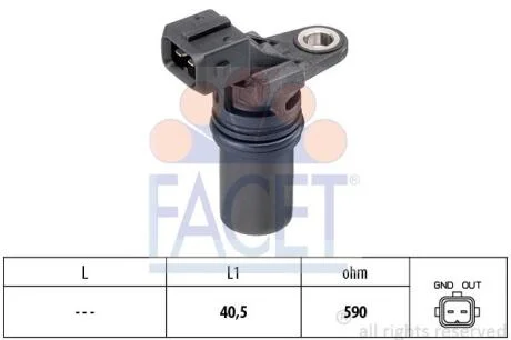 Датчик положения коленвала Opel Movano/Vivaro / Renault Master/Trafic 1.9-3.0 i/CDTI/D/DTI/DI/dCi 98-&gt, FACET 9.0539