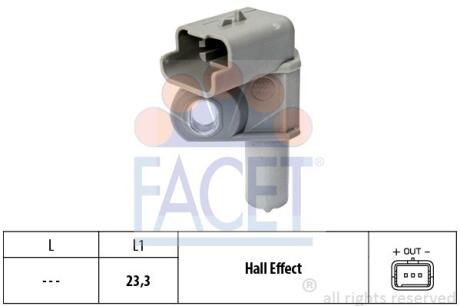 Датчик положения распредвала Ford C-Max/Focus/Galaxy/Kuga/Mondeo/S-Max 1.6-2.2 TDCi 03-&gt, FACET 9.0632