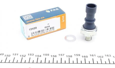 Датчик тиску масла (0,4Бар, 1 pin, темно-синій) CHEVROLET VOLT OPEL AGILA A, AMPERA, ASTRA G, ASTRA G CLASSIC, ASTRA H, ASTRA H GTC, ASTRA J, CORSA B, CORSA C, CORSA C/HATCHBACK 1.0-1.8 11.96- FAE 12439