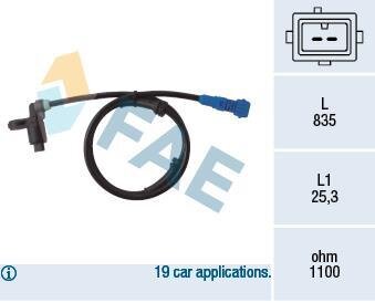 Датчик ABS FAE 78021