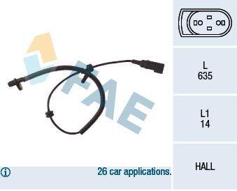 Датчик ABS FAE 78035