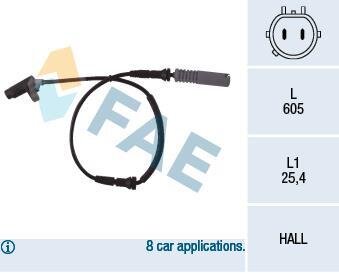 Датчик ABS FAE 78042