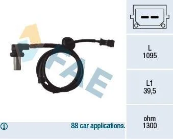 Датчик частоти обертання колеса FAE 78062