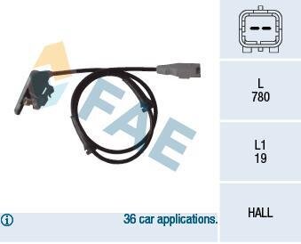 Датчик ABS FAE 78080