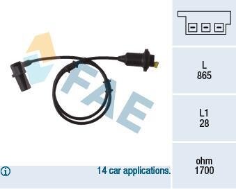 Датчик ABS FAE 78082
