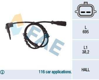 Датчик ABS FAE 78119