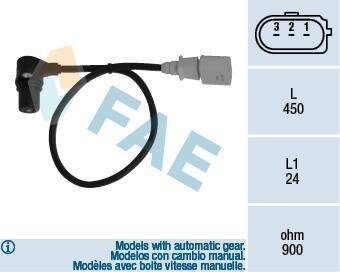 Датчик положения коленвала ((Испания)) FAE 79055