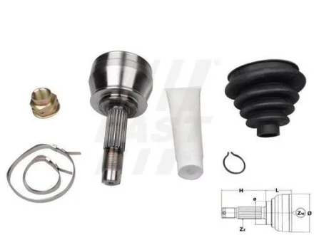 Комплект шарнірів, приводний вал FAST FT25076K