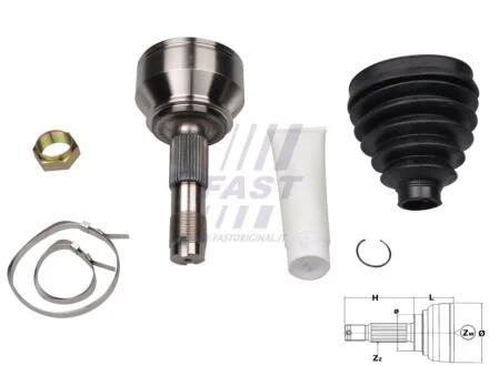 ШРКШ зовнішній комплект FIAT Ducato 06-14, PEUGEOT Boxer 06-14, CITROEN Jumper 06-14 FAST FT25080K