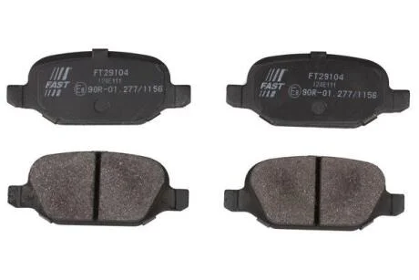 Комплект гальмівних накладок, дискове гальмо FAST FT29104