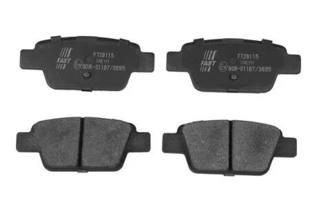 Комплект гальмівних накладок, дискове гальмо FAST FT29115