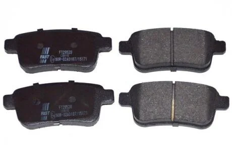 Колодки гальмівні дискові задні RENAULT Kangoo 08-17, Kangoo 09-17, Kangoo 97-07, MERCEDES-BENZ Citan 12-21 FAST FT29528