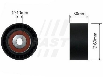 60x10x30 Ролик паска приводного Peugeot/Citroen/Ford/Mazda/Volvo Psa 1.4HDI FAST FT44085