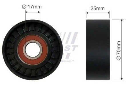 Ролик ГРМ натяжний FIAT Ducato 06-14, Ducato 14-, PEUGEOT Boxer 06-14, CITROEN Jumper 06-14, IVECO Daily E5 11-14, Daily E4 06-11, Daily E3 99-06 FAST FT44551