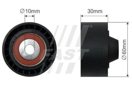 Відвідний/напрямний ролик, поліклиновий ремінь FAST FT44563