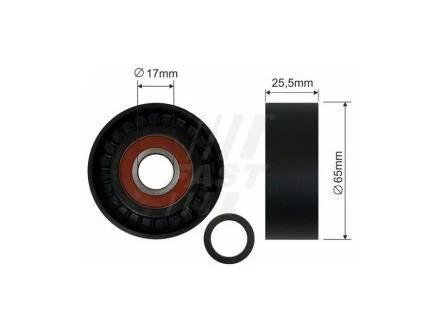 Натяжний ролик, поліклиновий ремінь FAST FT44567