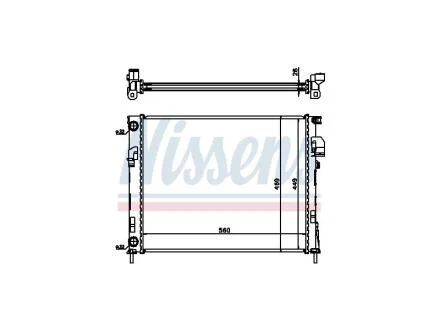 Радіатор основний під мкпп 1.9DCI 8V, 2.0DCI 16V, 2.0MPI 16V RENAULT Trafic 00-14, NISSAN Primastar 02-14, OPEL Vivaro 01-14 FAST FT55561