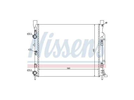 Радіатор охолодження Renault Kangoo 1.5DCI 08- FAST FT55562
