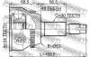 ШРУС НАРУЖНЫЙ 34X61X30 (TOYOTA HIGHLANDER ACU20/MCU20/MCU23 2000-2007) FEBEST 0110-MHU38A48 (фото 2)