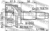 ШРУС Nissan Sunny B11/Almera N15 95-00, B12/Almera N16 00-05 наружн. к-т (23x55x25) FEBEST 0210-017A42 (фото 2)